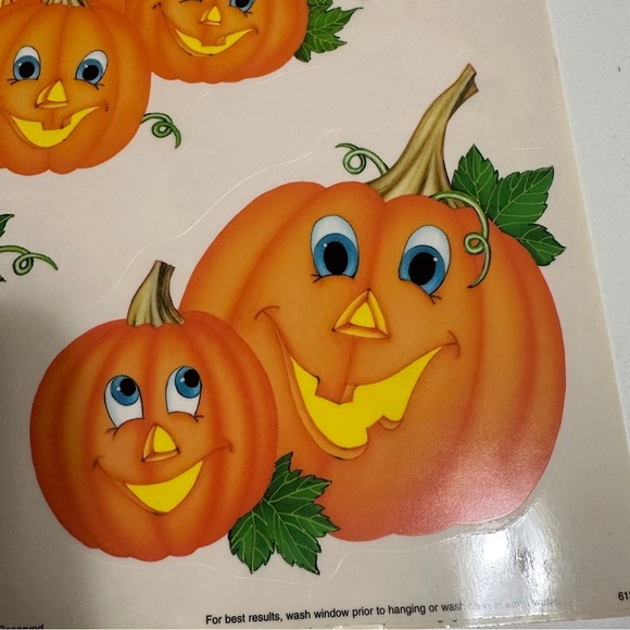 Vintage Set Of 3 Halloween Window Clings 90s Pumpkin Cats Ghost Nostalgic Decor - Picture 12 of 14